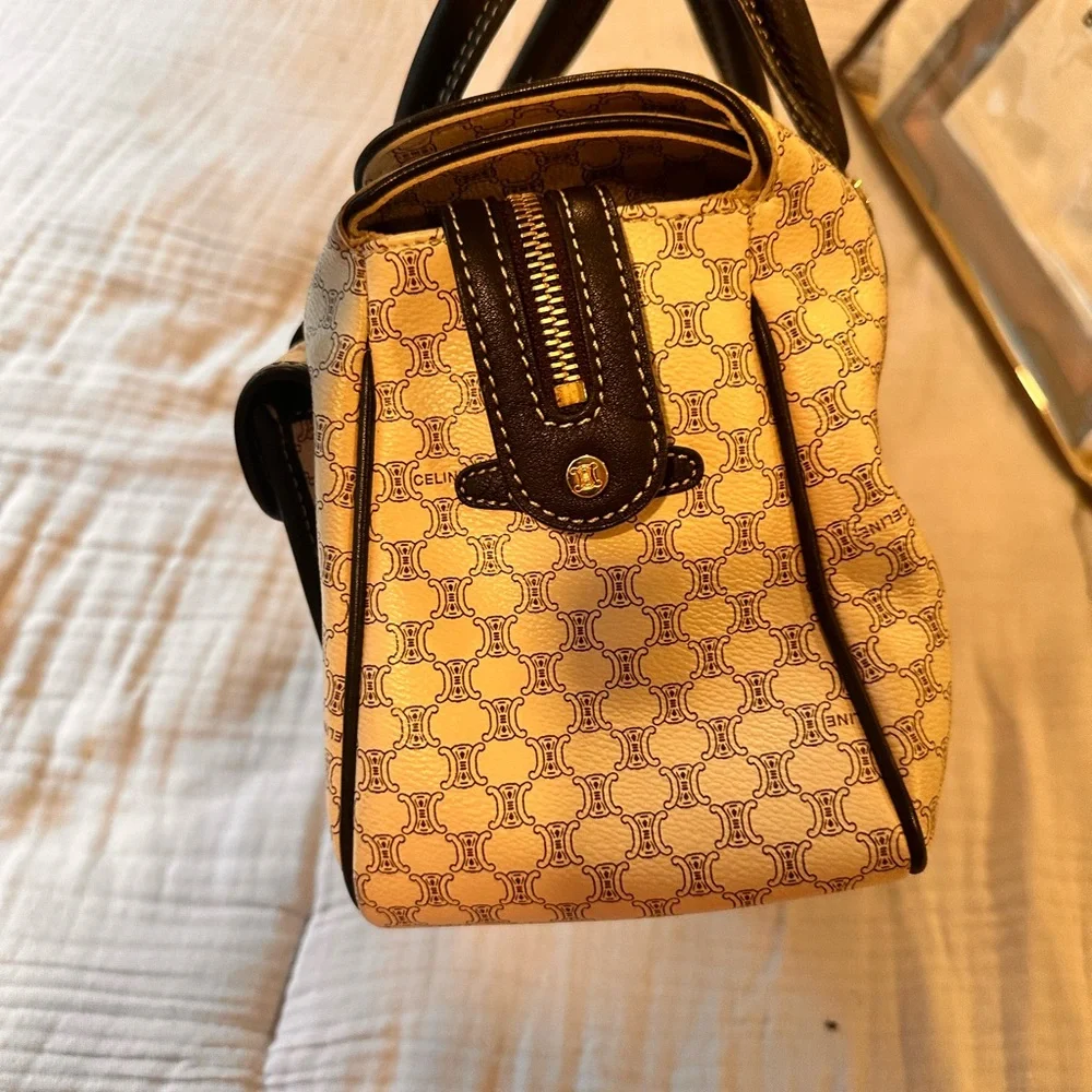 Celine Black and Gold Satchel - Picture 4 of 5